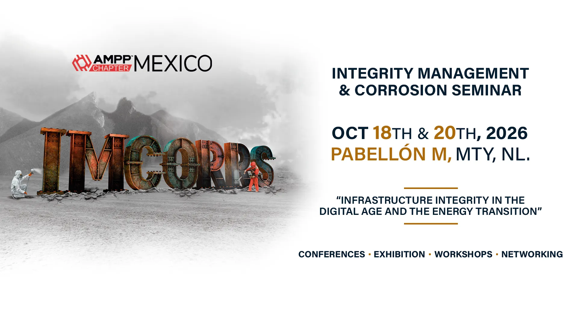 IMCORRS 2026, PIMS + IMCORRS, 19 y 20 de octubre de 2026 en Pabellón M, Monterrey